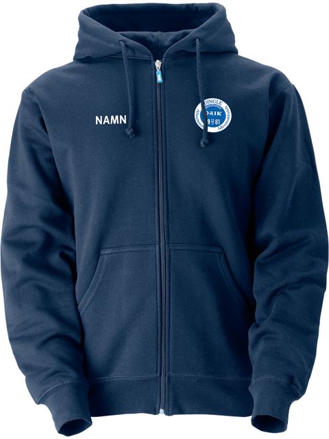 SW Hoodtröja Parry Zip, Navy - liten logo (Dingle AIK)
